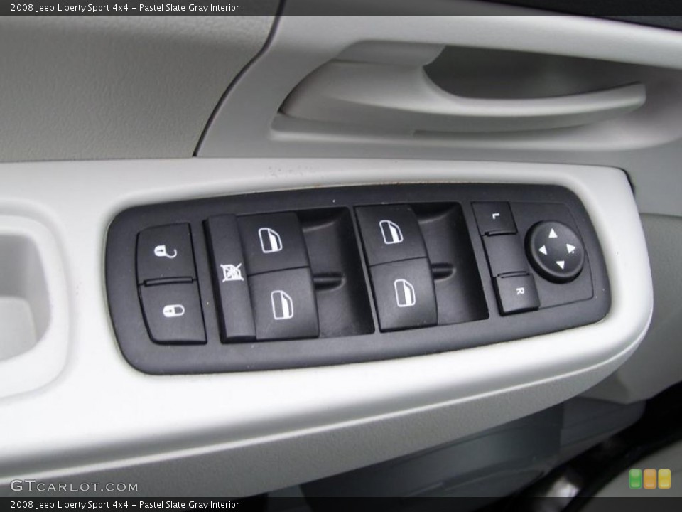 Pastel Slate Gray Interior Controls for the 2008 Jeep Liberty Sport 4x4 #38778124