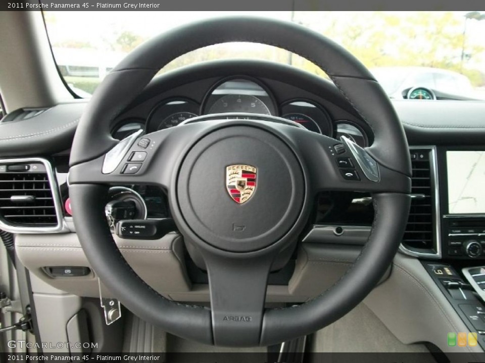 Platinum Grey Interior Steering Wheel for the 2011 Porsche Panamera 4S #38779980
