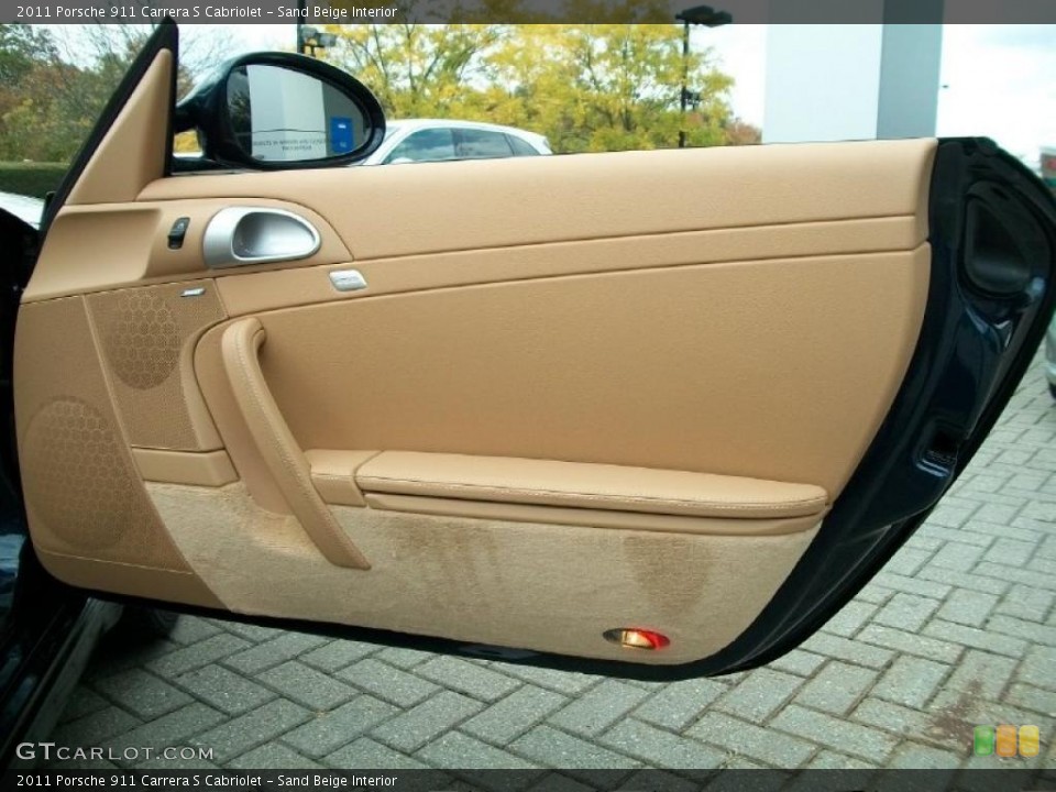 Sand Beige Interior Door Panel for the 2011 Porsche 911 Carrera S Cabriolet #38780648