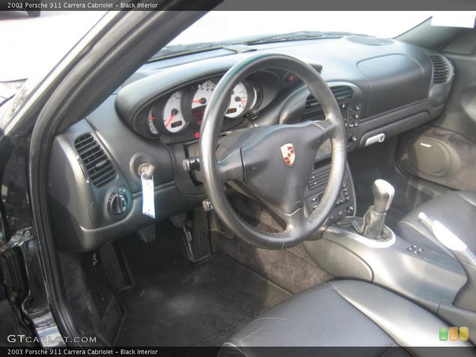 Black Interior Photo for the 2003 Porsche 911 Carrera Cabriolet #38781421
