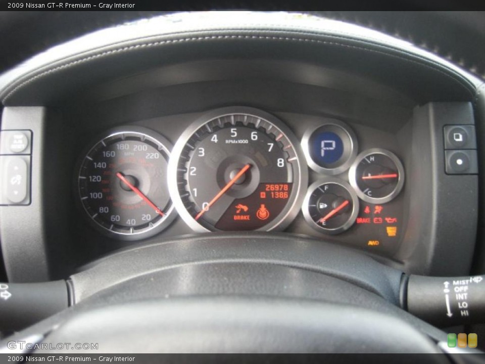 Gray Interior Gauges for the 2009 Nissan GT-R Premium #38781889