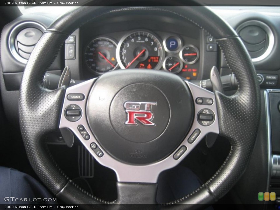 Gray Interior Steering Wheel for the 2009 Nissan GT-R Premium #38781897