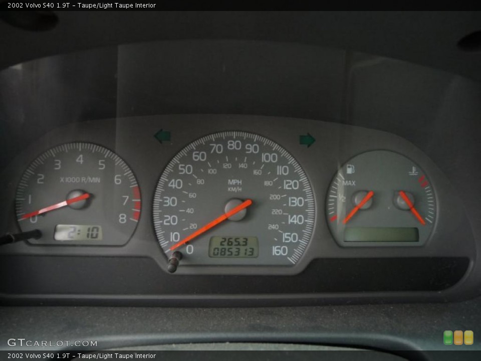 Taupe/Light Taupe Interior Gauges for the 2002 Volvo S40 1.9T #38783989