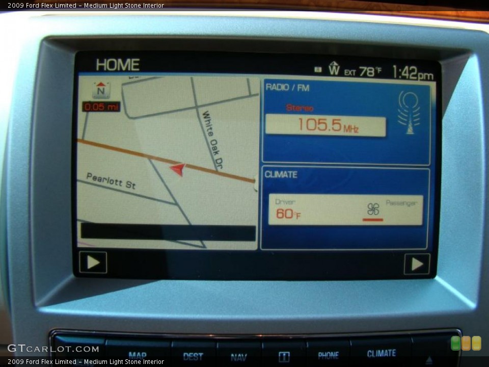 Medium Light Stone Interior Navigation for the 2009 Ford Flex Limited #38784029