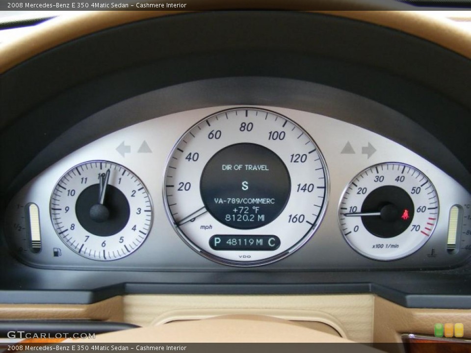Cashmere Interior Gauges for the 2008 Mercedes-Benz E 350 4Matic Sedan #38786081