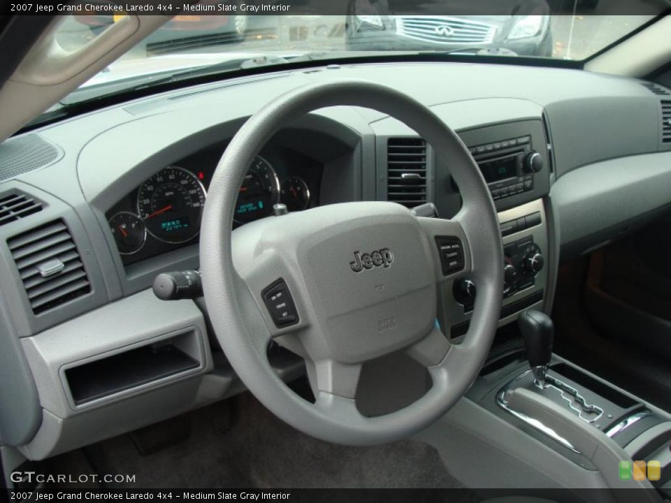 Medium Slate Gray Interior Steering Wheel for the 2007 Jeep Grand Cherokee Laredo 4x4 #38788742