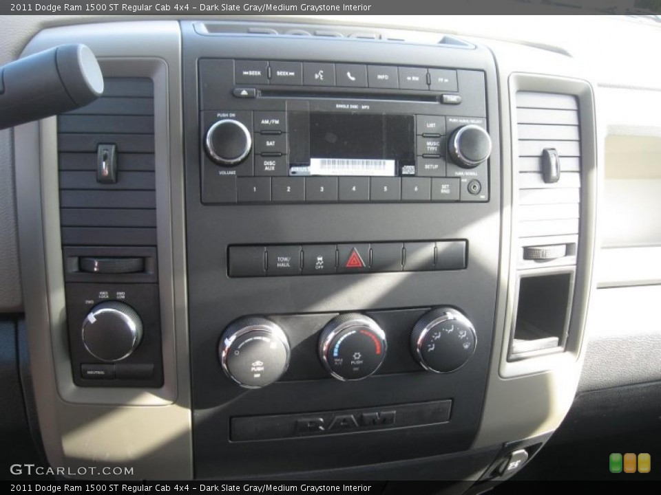 Dark Slate Gray/Medium Graystone Interior Controls for the 2011 Dodge Ram 1500 ST Regular Cab 4x4 #38789286