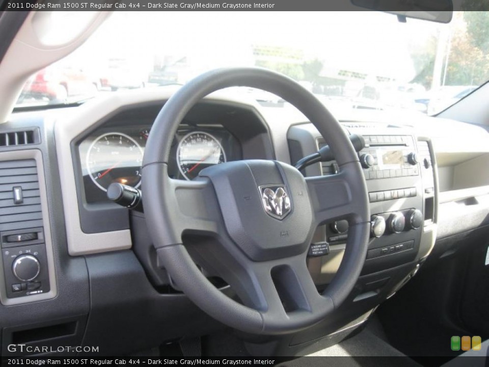 Dark Slate Gray/Medium Graystone Interior Steering Wheel for the 2011 Dodge Ram 1500 ST Regular Cab 4x4 #38789295