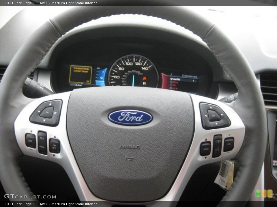 Medium Light Stone Interior Steering Wheel for the 2011 Ford Edge SEL AWD #38790396