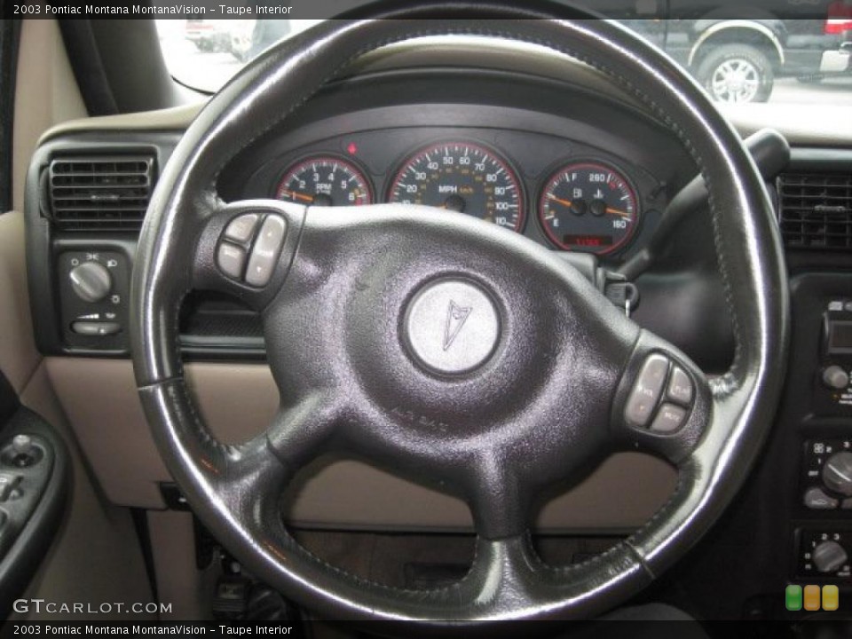 Taupe Interior Steering Wheel for the 2003 Pontiac Montana MontanaVision #38791238