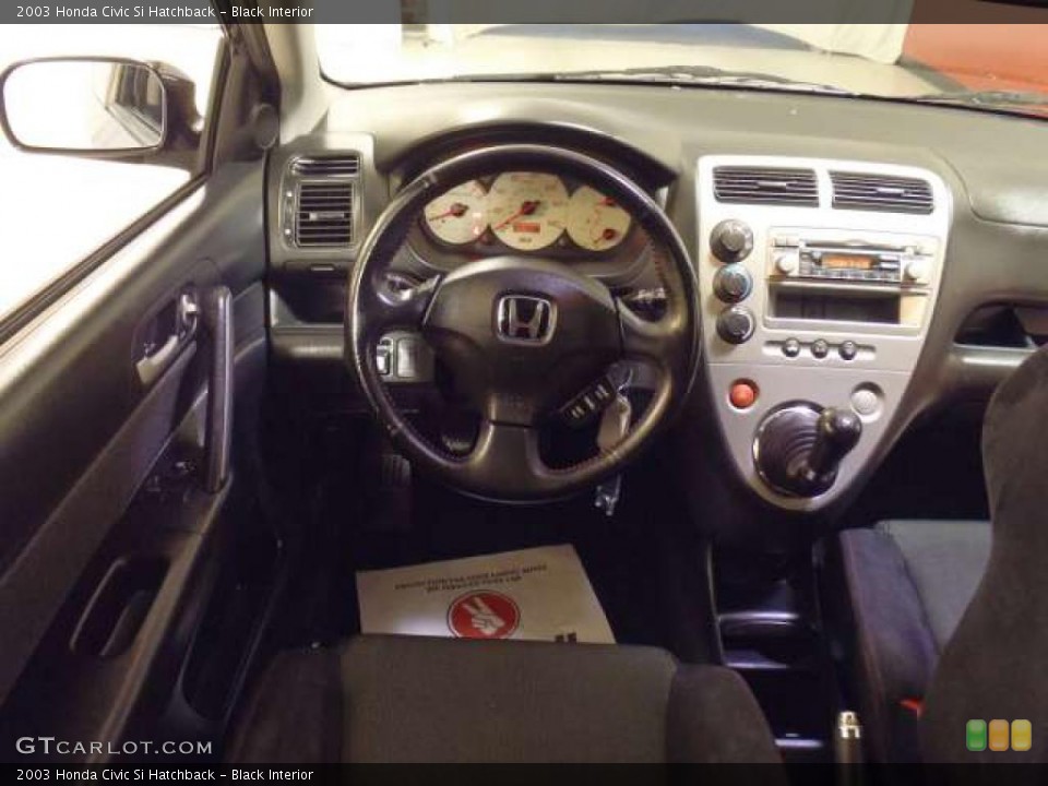 Black Interior Dashboard for the 2003 Honda Civic Si Hatchback #38797807
