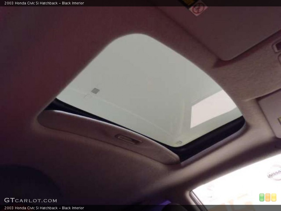 Black Interior Sunroof for the 2003 Honda Civic Si Hatchback #38797955