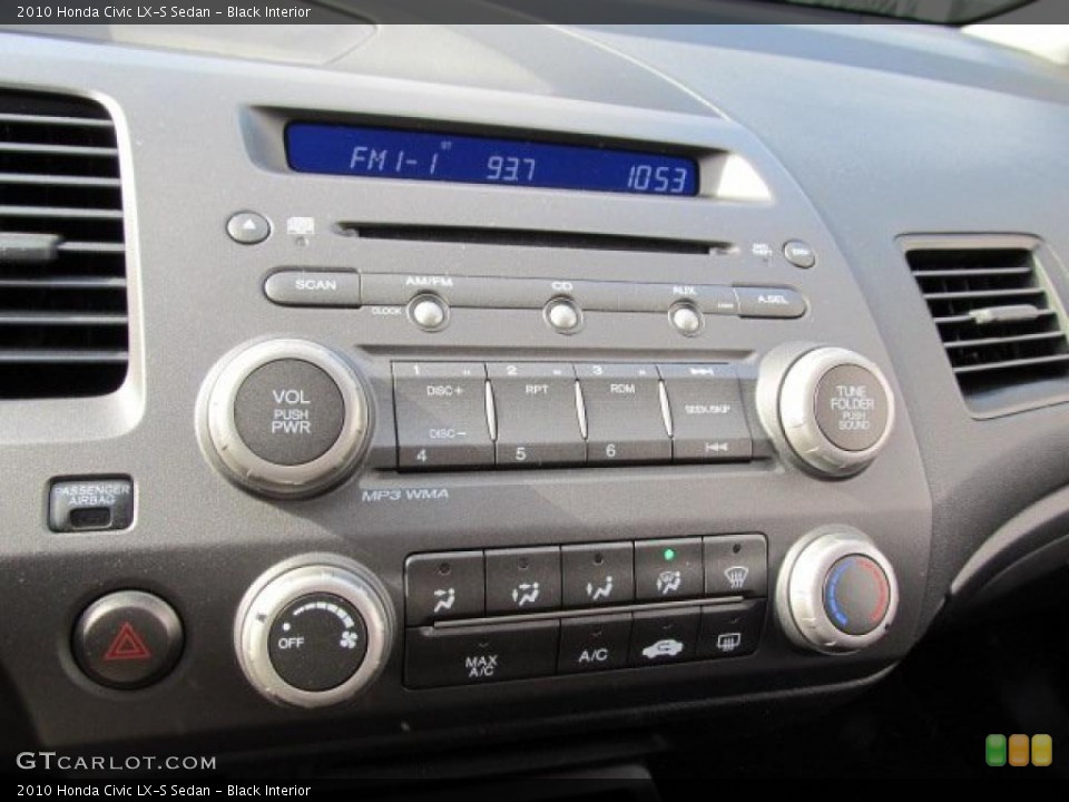 Black Interior Controls for the 2010 Honda Civic LX-S Sedan #38798183