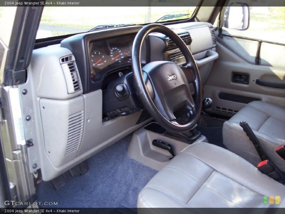 Khaki Interior Prime Interior for the 2004 Jeep Wrangler SE 4x4 #38799179