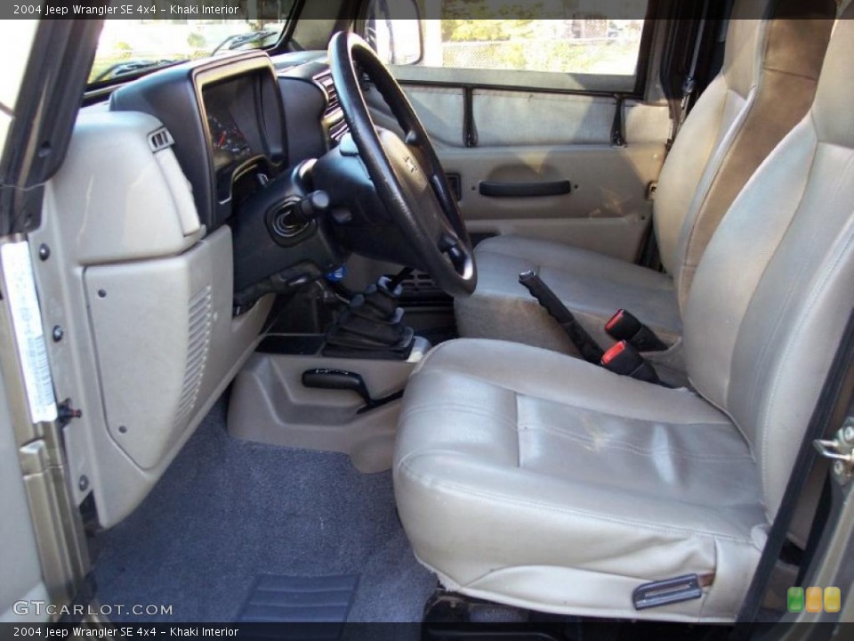 Khaki Interior Photo for the 2004 Jeep Wrangler SE 4x4 #38799195