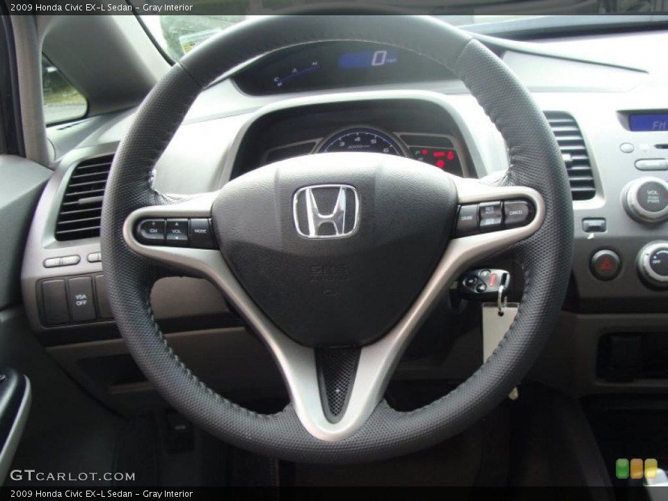 Gray Interior Steering Wheel for the 2009 Honda Civic EX-L Sedan #38804980