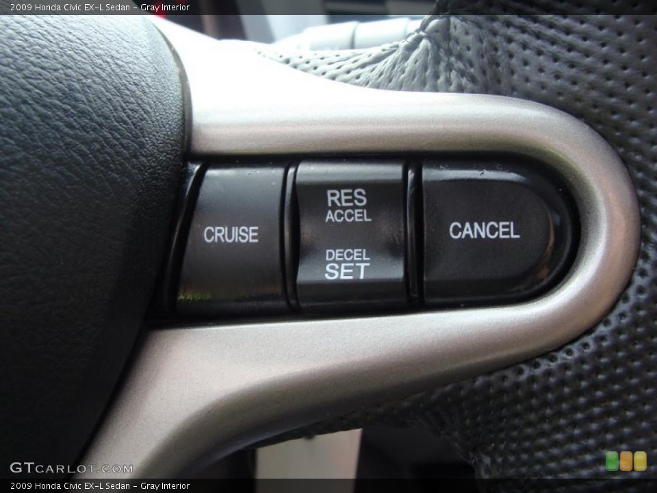 Gray Interior Controls for the 2009 Honda Civic EX-L Sedan #38805012