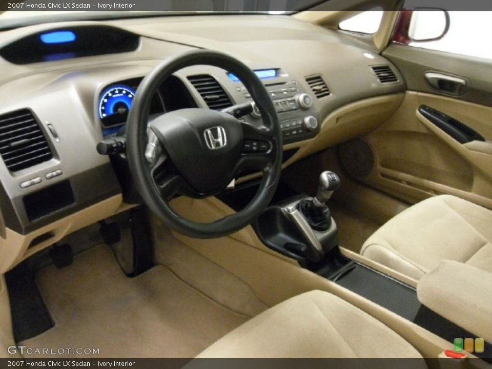 Ivory Interior Prime Interior for the 2007 Honda Civic LX Sedan #38806736