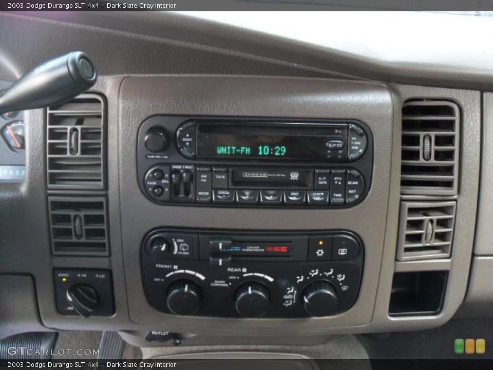 Dark Slate Gray Interior Controls for the 2003 Dodge Durango SLT 4x4 #38808160