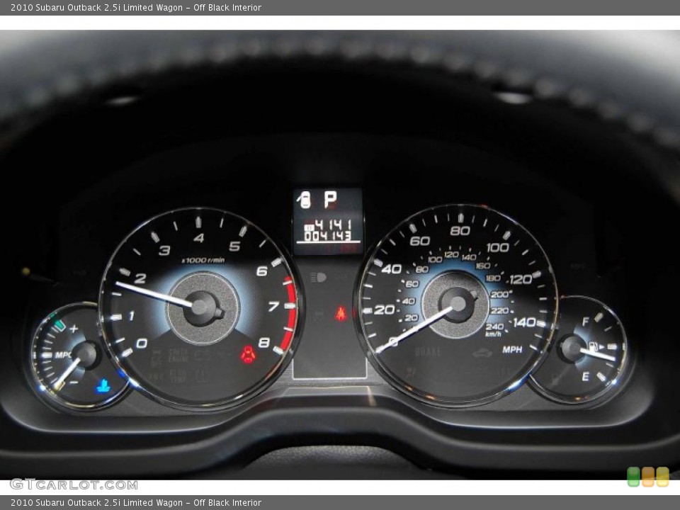 Off Black Interior Gauges for the 2010 Subaru Outback 2.5i Limited Wagon #38813572