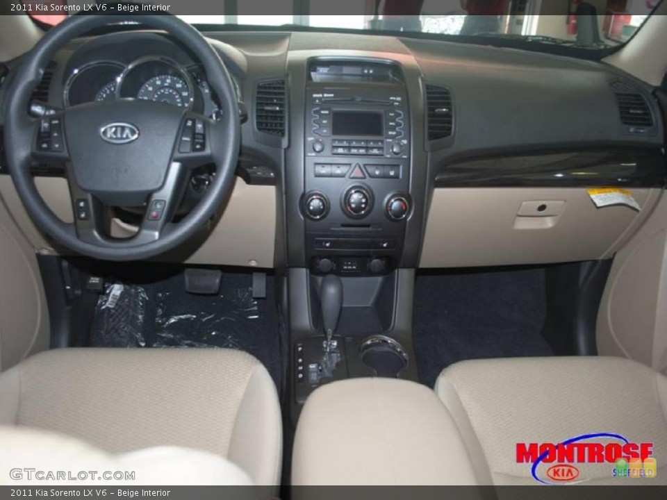 Beige Interior Dashboard for the 2011 Kia Sorento LX V6 #38813768