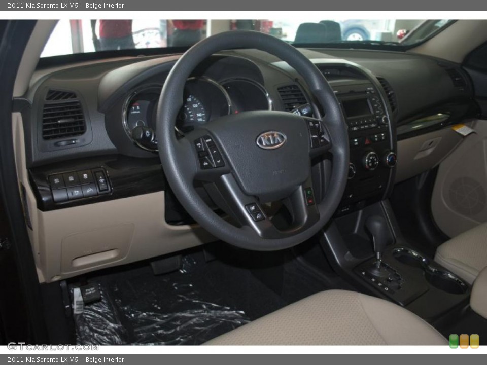 Beige Interior Steering Wheel for the 2011 Kia Sorento LX V6 #38813788