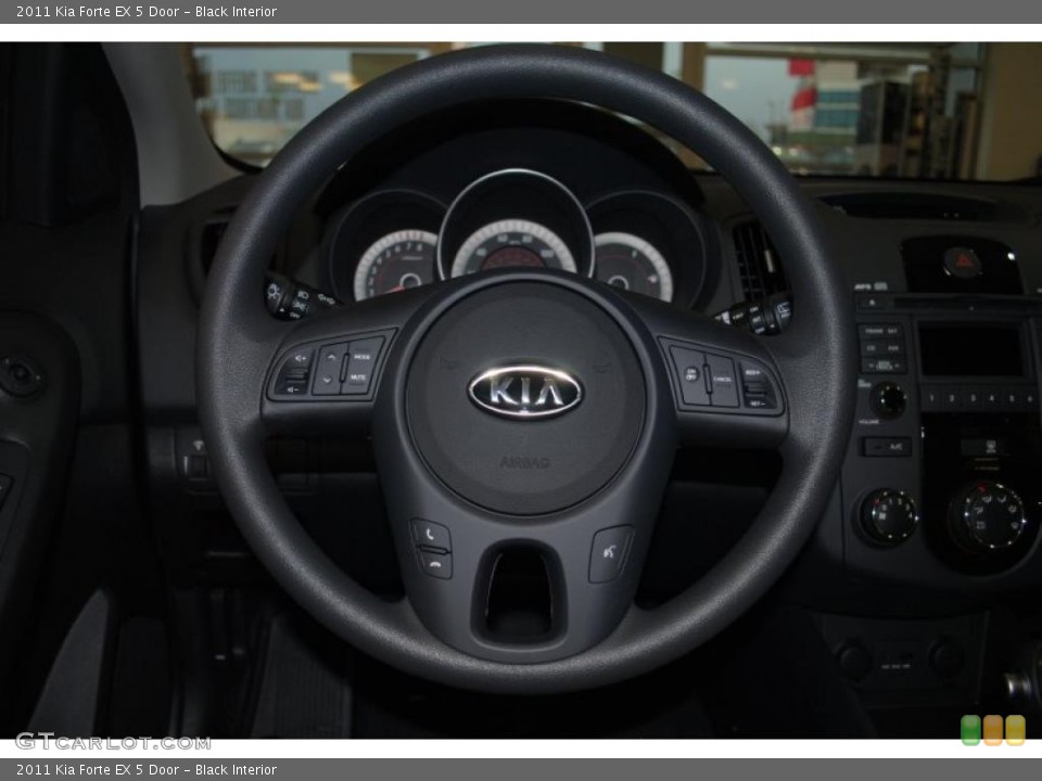 Black Interior Steering Wheel for the 2011 Kia Forte EX 5 Door #38814640
