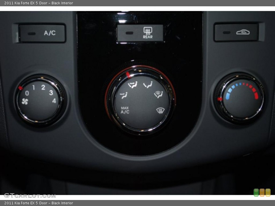 Black Interior Controls for the 2011 Kia Forte EX 5 Door #38814768