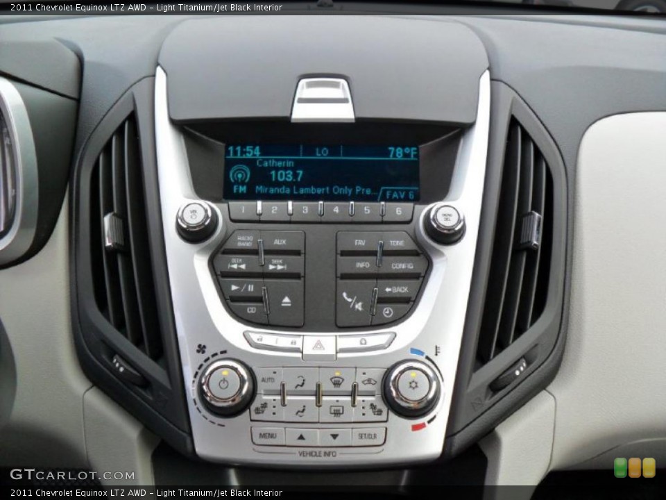 Light Titanium/Jet Black Interior Controls for the 2011 Chevrolet Equinox LTZ AWD #38815084
