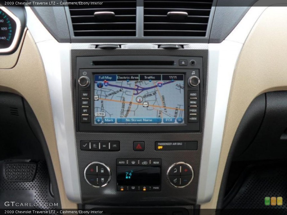 Cashmere/Ebony Interior Navigation for the 2009 Chevrolet Traverse LTZ #38815488