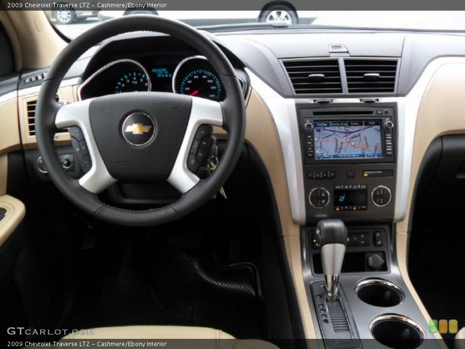 Cashmere/Ebony Interior Dashboard for the 2009 Chevrolet Traverse LTZ #38815548