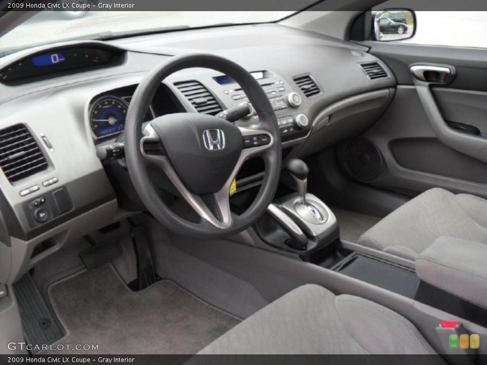 Gray Interior Prime Interior for the 2009 Honda Civic LX Coupe #38816084