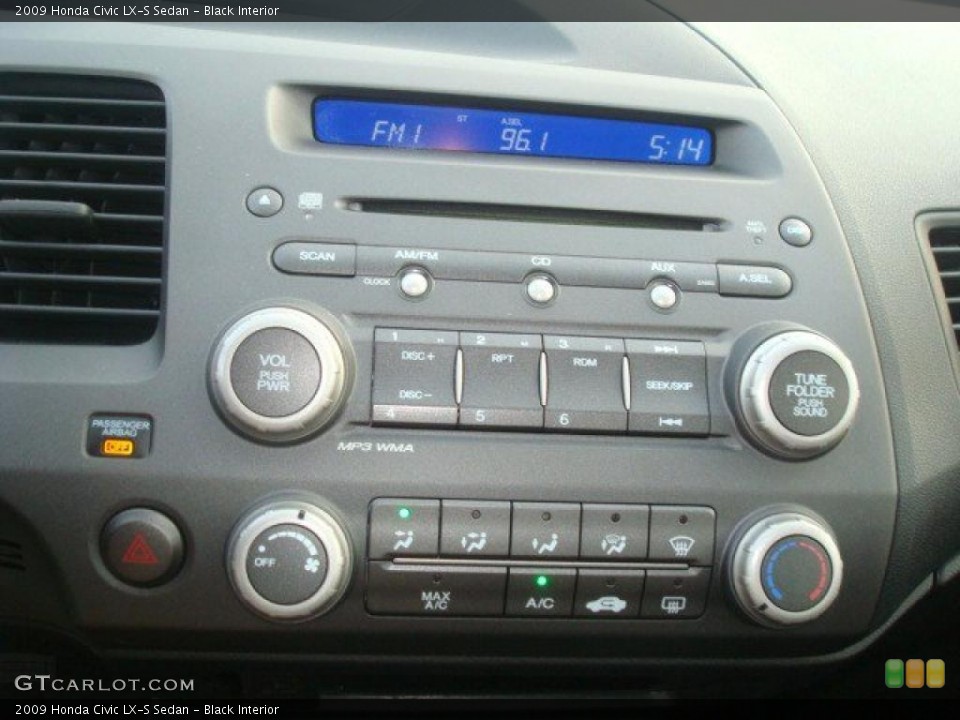 Black Interior Controls for the 2009 Honda Civic LX-S Sedan #38818932