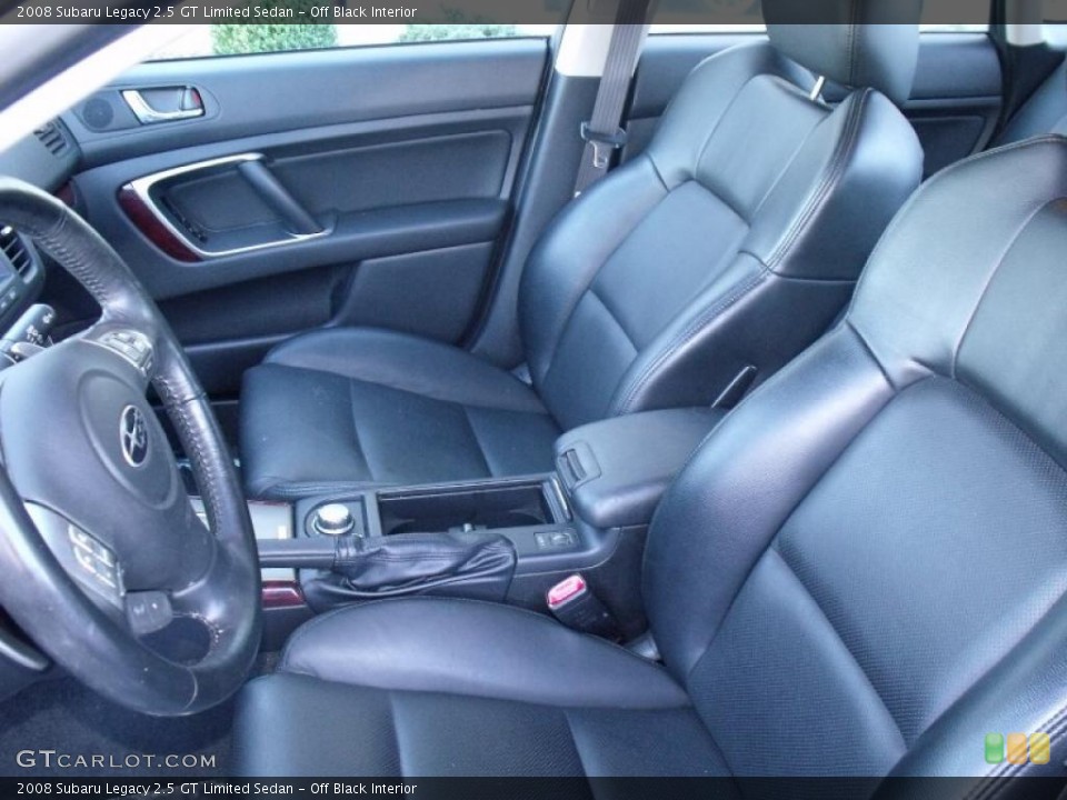 Off Black Interior Photo for the 2008 Subaru Legacy 2.5 GT Limited Sedan #38819888