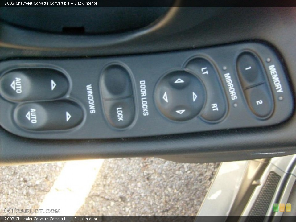 Black Interior Controls for the 2003 Chevrolet Corvette Convertible #38819936