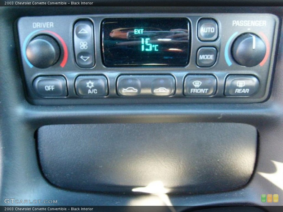 Black Interior Controls for the 2003 Chevrolet Corvette Convertible #38820004