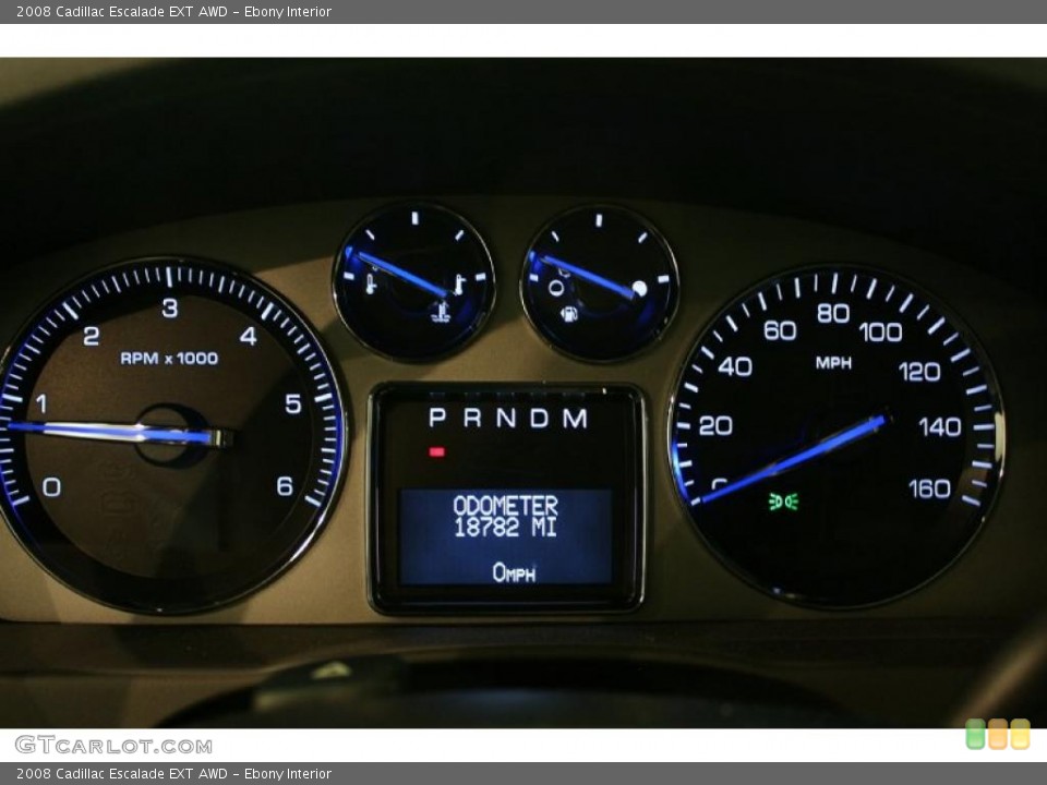 Ebony Interior Gauges for the 2008 Cadillac Escalade EXT AWD #38820436
