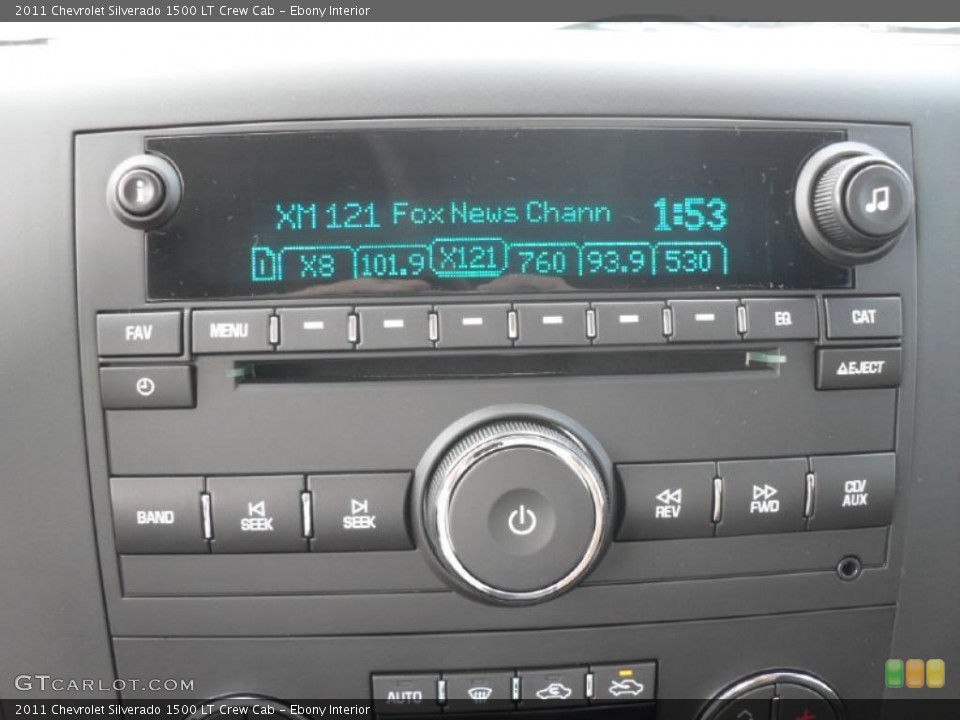 Ebony Interior Controls for the 2011 Chevrolet Silverado 1500 LT Crew Cab #38822192
