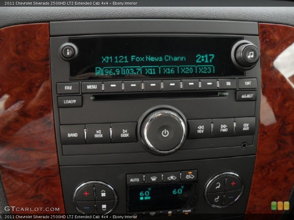 Ebony Interior Controls for the 2011 Chevrolet Silverado 2500HD LTZ Extended Cab 4x4 #38825324