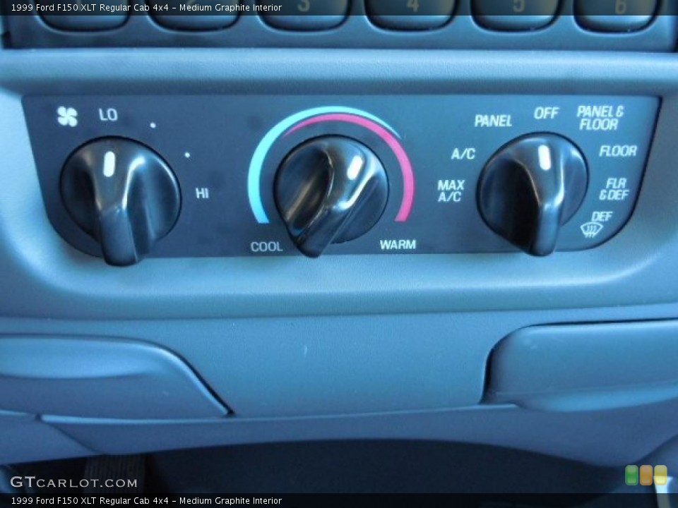 Medium Graphite Interior Controls for the 1999 Ford F150 XLT Regular Cab 4x4 #38827252
