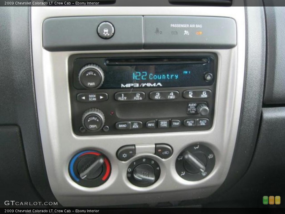 Ebony Interior Controls for the 2009 Chevrolet Colorado LT Crew Cab #38831908