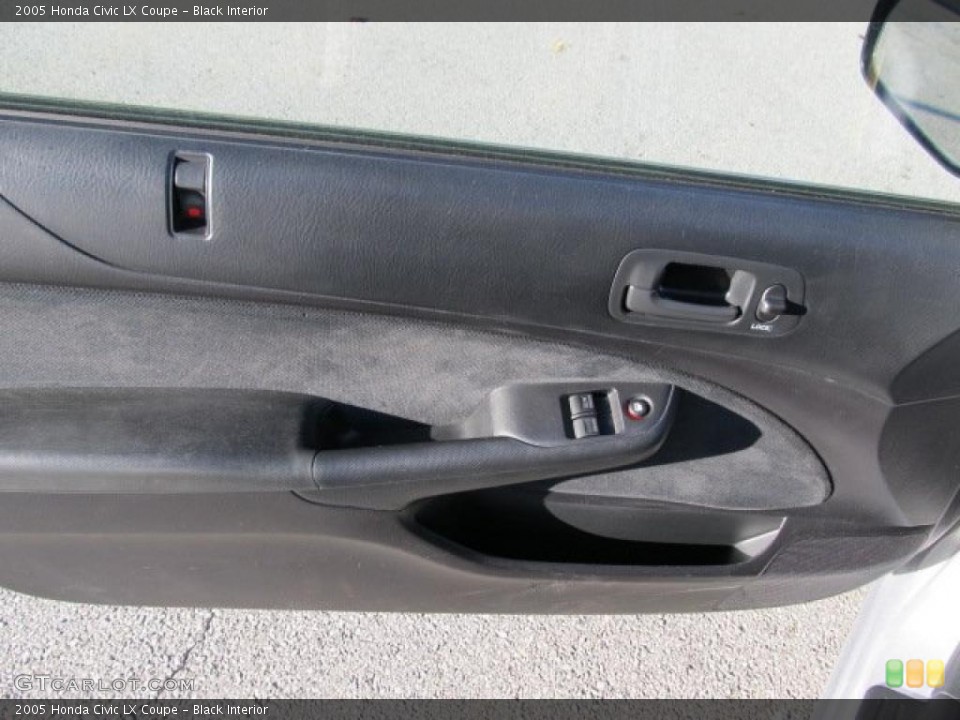 Black Interior Door Panel for the 2005 Honda Civic LX Coupe #38836004