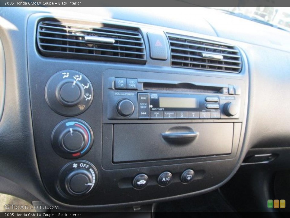 Black Interior Controls for the 2005 Honda Civic LX Coupe #38836036