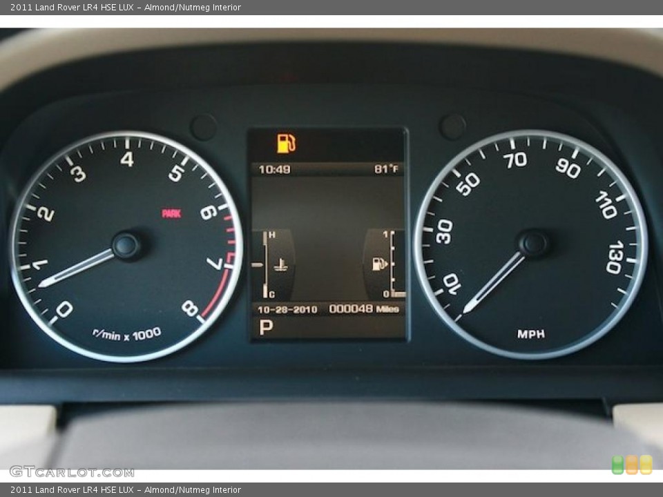 Almond/Nutmeg Interior Gauges for the 2011 Land Rover LR4 HSE LUX #38836392