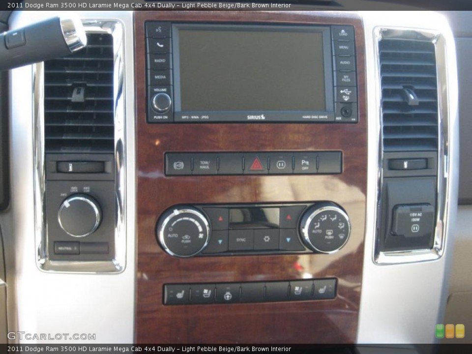 Light Pebble Beige/Bark Brown Interior Controls for the 2011 Dodge Ram 3500 HD Laramie Mega Cab 4x4 Dually #38841360