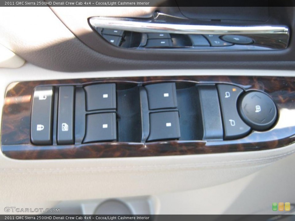 Cocoa/Light Cashmere Interior Controls for the 2011 GMC Sierra 2500HD Denali Crew Cab 4x4 #38842432