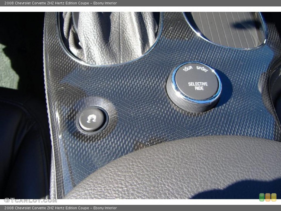 Ebony Interior Controls for the 2008 Chevrolet Corvette ZHZ Hertz Edition Coupe #38844188