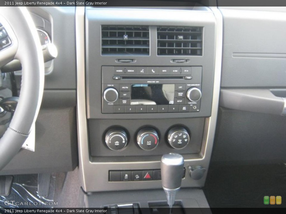 Dark Slate Gray Interior Controls for the 2011 Jeep Liberty Renegade 4x4 #38844940