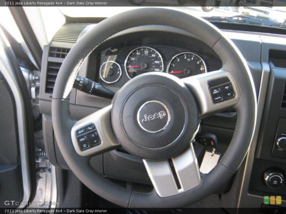 Dark Slate Gray Interior Steering Wheel for the 2011 Jeep Liberty Renegade 4x4 #38844952