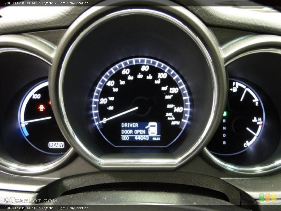 Light Gray Interior Gauges for the 2008 Lexus RX 400h Hybrid #38844980